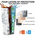 thumbnail image 7 of 30oz Blue Christmas Snowflake Pattern Tumblers Stainless Steel Tumbler with Lid and Straw,Vacuum Insulated Double Wall Travel Tumbler Cups Mug with Cleaning Brush for Coffee,Tea, 7 of 7