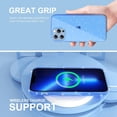 thumbnail image 6 of Compatible iPhone 13 Pro Max Case Cute, Women Clear Glitter Bling Sparkly Case,[Non-Yellowing Shockproof Protective Cover] 6.7-inch (Glitter Blue), 6 of 8
