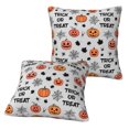thumbnail image 2 of Halloween Throw Pillow Covers, pumpkin halloween cartoon Halloween Decorations Square Pillow Cases with Invisible Zipper for Bed Couch Sofa, Farmhouse Halloween Decor-2 Pack 18x18, 2 of 6