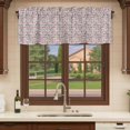 thumbnail image 6 of 2 Pack Valances for Window, Vintage Pink Flower Short Curtains for Kitchen Bedroom Living Room, Spring Floral Leaves Pastoral Birds Plants Small Window Treatment Valance Drapes 42 x 12 Inch, 6 of 8