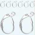 thumbnail image 1 of 925 Sterling Silver Leverback Earring Hooks 8pcs French Ear Wire Lever Back Earwire for Jewelry Making Crafting, 1 of 5