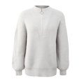 thumbnail image 5 of Gibobby Casual Suéter para Mujer, Suéter de punto suave con cuello redondo para mujer(Gris,G), 5 of 5