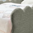 thumbnail image 5 of Noble House Almere Twin Size Dinosaur Kids Bed, Cozy Playful Boucle Toddler Bed Frame with Safety Guardrails, Gray, 5 of 10