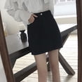 thumbnail image 3 of Babysbule Skirt for Women Plus Size Fashion Women Denim Skirt Summer Lady Leisure Pure Color High Waist Skirt, 3 of 4