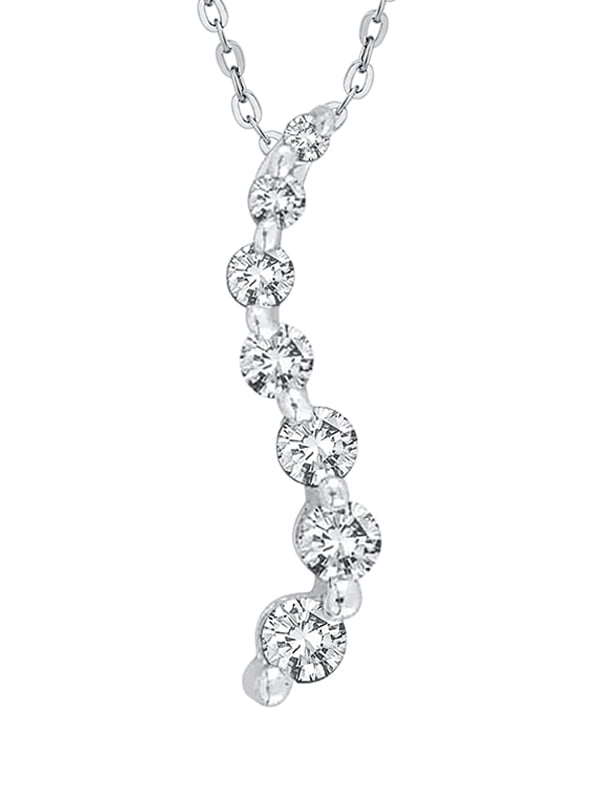 Diamond Journey Pendant Necklace in 14K 