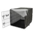 thumbnail image 3 of Abstract Dog Crate Cover, Geometrical Motif Recurring Concentric Half Circles in Dark Colors, Easy to Use Pet Kennel Cover Small Dogs Puppies Kittens, 7 Sizes, Dark Grey and Army Green, by Ambesonne, 3 of 6