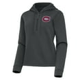 thumbnail image 2 of Women's Antigua  Pewter Montreal Canadiens Contemporary Quarter-Zip Hoodie, 2 of 3