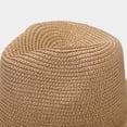 thumbnail image 4 of AWZXDE Straw Hat For Women and Men With a Wide Brim and Seashell Decor Packable Beach Sun Hat Casual Fashion Vacation Accessory For Summer and Outdoor Activities Khaki,One Size, 4 of 6