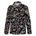thumbnail image 4 of Black Women's Long Sleeve T-shirt, Women Cotton Shirt Printed Fashion Button Down Shirts Casual Tops Long Sleeve Blouse,Women's Long sleeve T-shirt L, 4 of 4