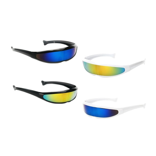 Gafas de sol de disfraz Sunnimix 4x Novedad Espejo de Cíclope Futurista