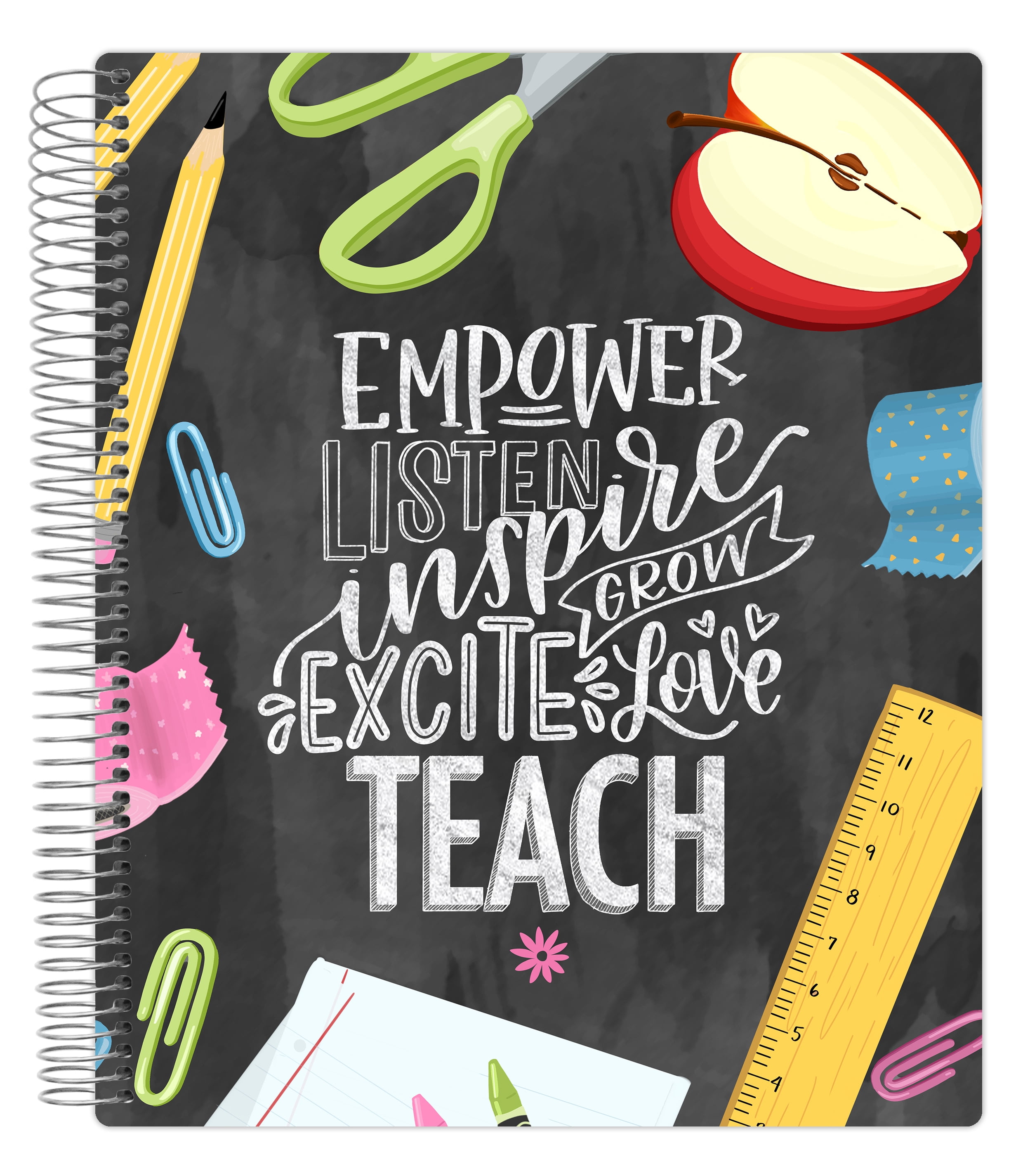 bloom daily planners Undated Teacher Planner & Calendar, Chalkboard, 9' x 11'