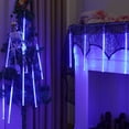 thumbnail image 2 of Solar Meteor Shower Rain Lights Outdoor, Waterproof Meteor Lights 8 Tubes 144 LED, Falling Raindrop Fairy String Lights for Tree Holiday Porch Yard Patio Roof Party Christmas Decoration ,Blue, 2 of 15