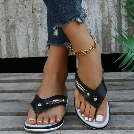 

slippersNEW Flip-flops Women Wear Non-slip Thick-soled Wedges Women Sandals Slippers In Summer Women Wear Beach Shoes