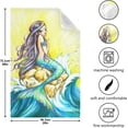 thumbnail image 3 of Dreamtimes Beautiful Mermaid Kitchen Towels Set of 1 Dishcloths Hand Towels Tea Towels Ultra Absorbent for Cleaning Washing Drying Dishes Tableware 28'' x 18'', 3 of 7