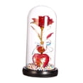 thumbnail image 3 of Decoración de cubierta de vidrio con flores para el Día de la Madre, San Valentín, fiesta de cumpleaños Lámpara blanca, 3 of 9