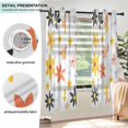 thumbnail image 3 of Yayeee Window Curtains Light Filtering 63"x52" Grommet Panel Pair Home Living Room Decor, Colorful Retro Floral, 3 of 7