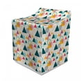 thumbnail image 1 of Retro Washer Cover, Memphis Art Style Triangles Circles Geometric Pop Art Creative Minimal Shapes Graphic, Dust and Dirt Free Decorative Print, 29" x 28" x 40", Multicolor, by Ambesonne, 1 of 3