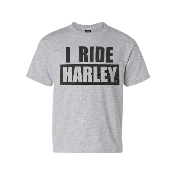 Harley-Davidson Big Boys' I Ride Harley Short Sleeve Crew-Neck T-Shirt (M), Harley Davidson