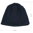 thumbnail image 3 of IDALL Beanie Skull Cap Womens And Mens Warm Thick Knit Sweater Hat Plus Fleece Warm Hat Running Hat Hats for Men A One Size, 3 of 4