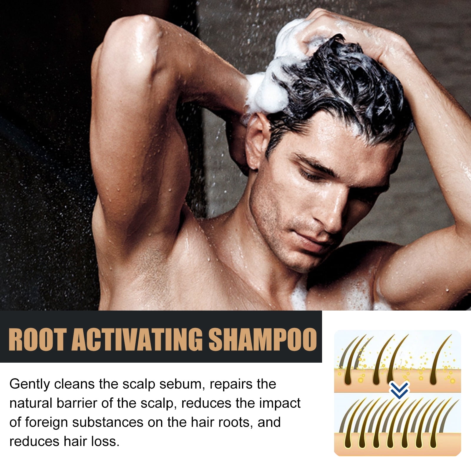 Alvantor Shampoo for Thinning Hair Volumizing Repair Strong Dense Fluffy All Hair Types, 3.38fl.oz