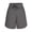 Dark Gray#women's bermuda shorts with pockets, variant on Women's Bermuda Shorts with Pockets Yoga Gym Knee Length Stretch Comfy Drawstring Long Shorts for Women Summer Walking Khaki,S