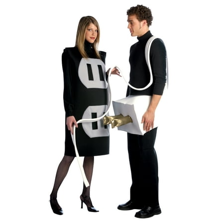 Plug and Socket Couples Costume, One Size Men & Women