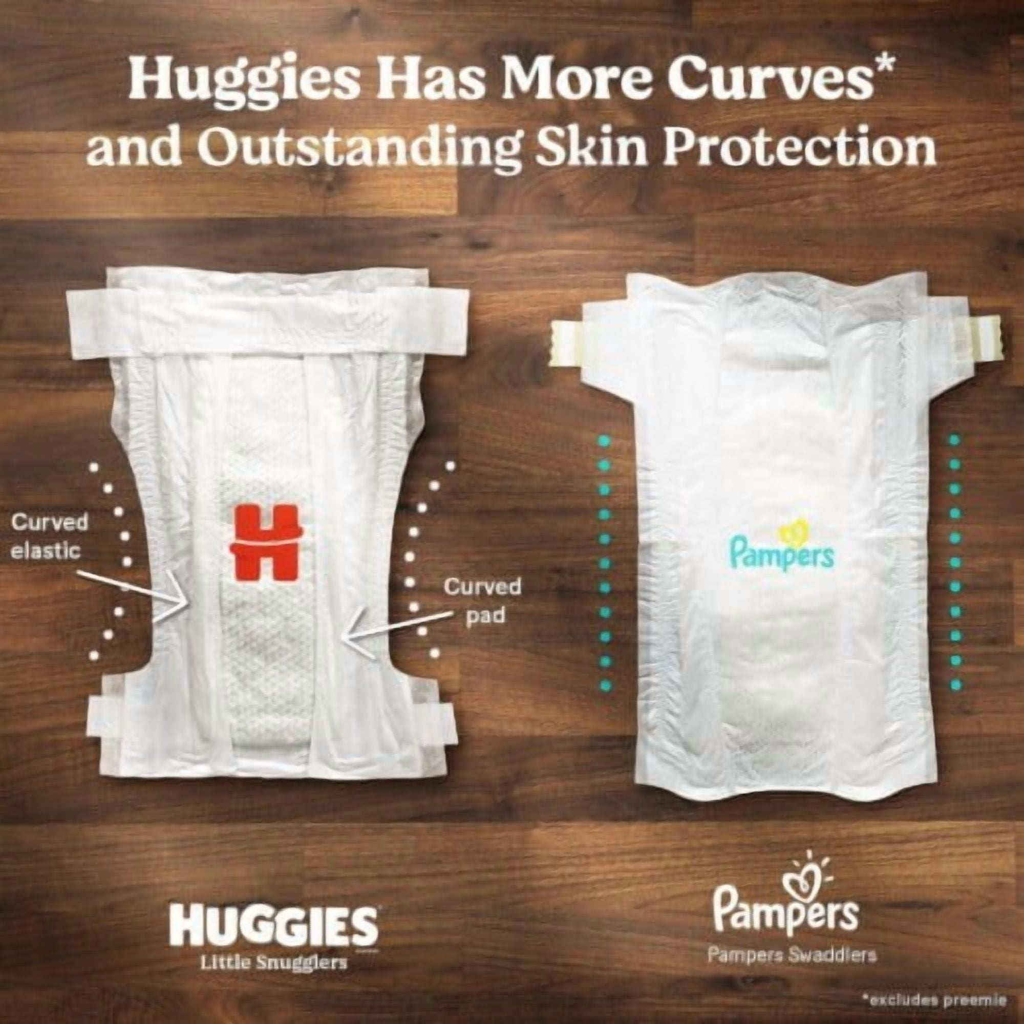 2X - Huggies Little Snugglers Baby Diapers Size Newborn (up to 10 lbs)