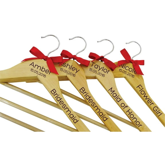Custom Engraved Wood Hangers Personalized Wood Hangers Bridesmaid Wedding Gift