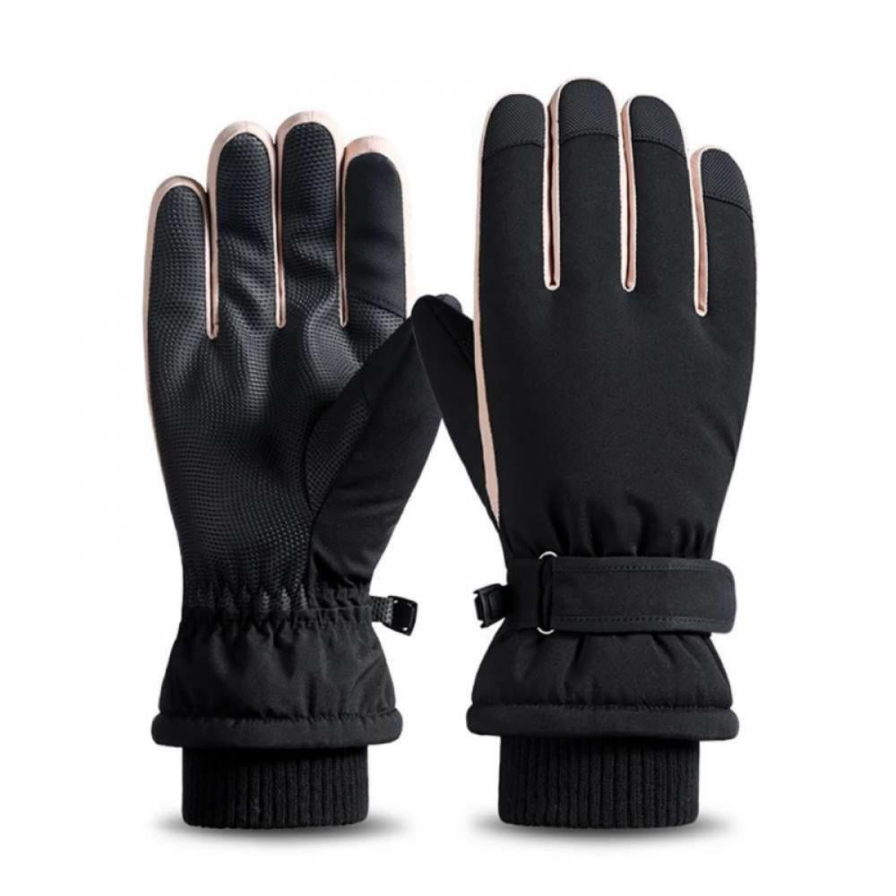 KINEED Womens Touchscreen Ski Gloves Waterproof Winter Snow Snowboard 3M Thinsulate Cold Weather Warm Gloves with Wrist Straps