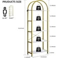 thumbnail image 2 of Memoryfield 5 Tier Arched Bookshelf, Industrial Open Back Bookcase, Modern Freestanding Display Shelving Unit Storage Rack with Metal Frame for Bedroom Living Room, White, 2 of 8