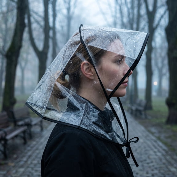 BRIGHTFUFU 2-Pack Clear Plastic Rain Hats for Women, Lightweight and Bonnet for Outdoor Use