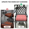 thumbnail image 5 of Outdoor Patio Cushion Covers 4 Pack Coral Pink Eucalyptus Leaves Patio Chair Cushion Covers Botanical Vine Branches Farmhouse Waterproof Outdoor Seat Cushion Covers for Patio Furniture 20"x18", 5 of 9
