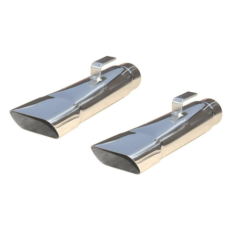 Pypes Exhaust Tips Slip Fit 2.5in Rectangle Slant EVT80 Pypes Exhaust Tips Slip Fit 2.5in Rectangle Slant EVT80