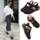 thumbnail image 5 of Likrtyny Sandalias Punta Cerrada para Mujer Sandalias Planas Casuales para Viajes Al Aire Libre (Negro 40), 5 of 9