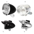 thumbnail image 4 of pitrice Vintage LED Bicycle light Road Waterproof Cycling Front Light Battery Operated Lamp Riders Gift Equipment Biking 200LM Black Without Visor 1Set, 4 of 6