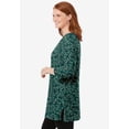 thumbnail image 3 of Woman Within Plus Size Perfect Printed Three-Quarter-Sleeve Scoopneck Tunic, 3 of 6