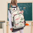thumbnail image 7 of FORMRS School Backpack 17" Student Travel Bag with Laptop Compartment, Flamingo Palm Leaves Pattern, 7 of 7