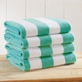 thumbnail image 6 of 100% Cotton Cabana Striped Beach & Pool Towels (4 Pack - 30" x 60", Teal), 6 of 6