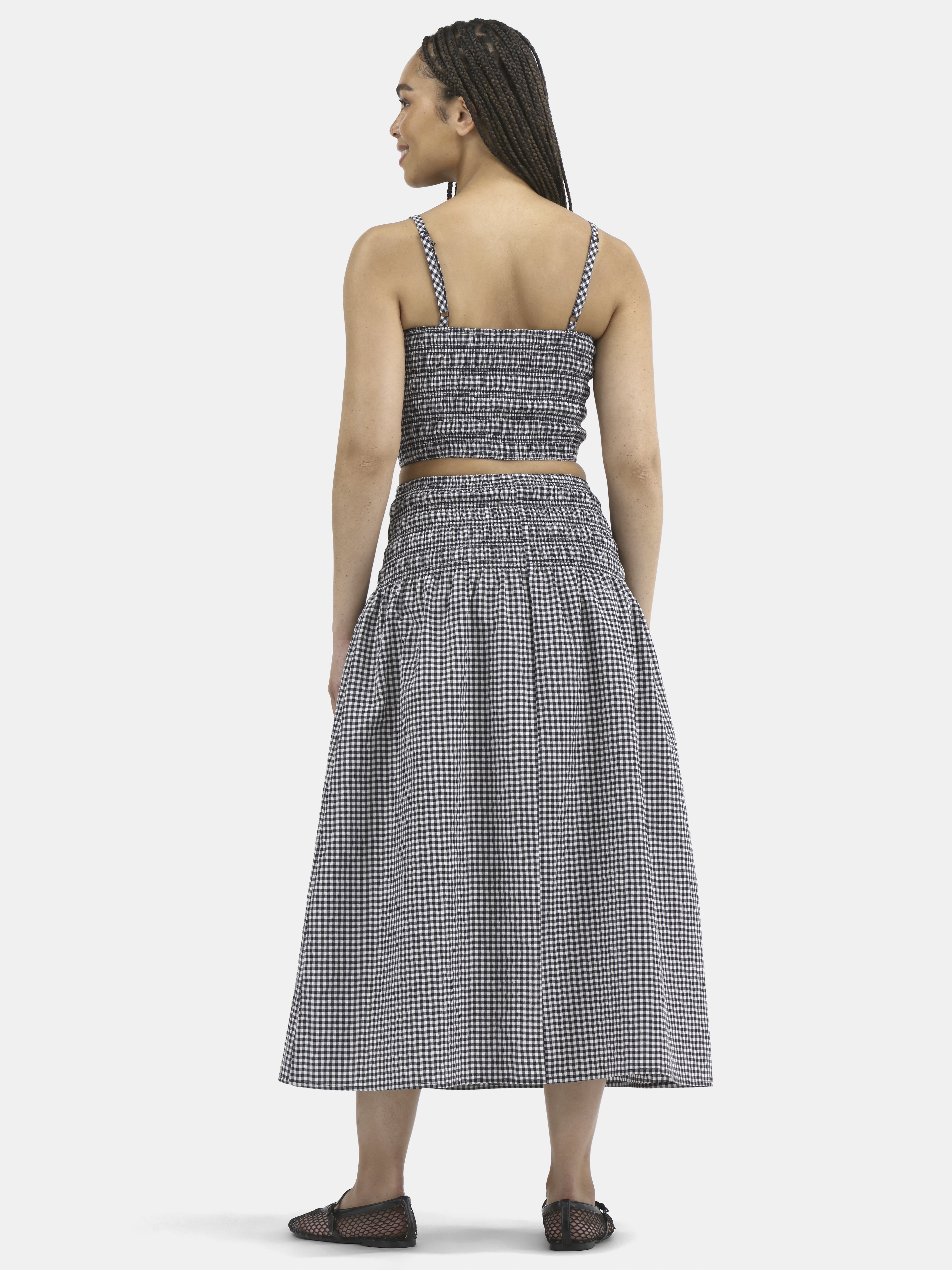 No Boundaries Smocked Cami Top and Maxi Skirt Set, 2-Piece
