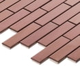 thumbnail image 4 of Modket TDH525RG Aluminum Metallic Metal 1/3 offset Linear Interlocking Mosaic Tile Backsplash, 4 of 5