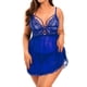 thumbnail image 1 of Gibobby Lenceria mujer sexy Lencería Erótica Sexy para Mujer, Mono de Piel Sexy y Casual, Baby Doll Mujer Sexy con Correa de Piel(Azul, G), 1 of 4