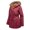 Red, variant on Women Fashion Padded Jacket With Hooded Collar Winter Warm Coat Padded Jacket