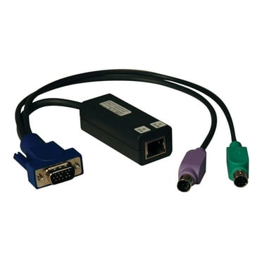 Tripp Lite by Eaton PS/2 Server Interface Module for B070 & B072 KVM Switches - RJ-45 Female Network, HD-15 Male VGA, mini-DIN (PS/2) Male Keyboard/Mouse"