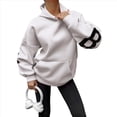 thumbnail image 2 of Sudaderas con Capucha de Moda para Mujer, Sudaderas Holgadas de Gran Tamaño, Camisetas de Larga, Corte Holgado. M, 2 of 9