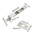 thumbnail image 2 of Uxcell 4inch Stainless Steel Vibration Polishing Flush Bolt Silver Tone, 2 of 5