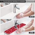 thumbnail image 5 of Christmas Snowman Red Sink Splash Guard for Faucet 2 Packs Faucet Absorbent Mats, Xmas Tree Winter Faucet Handle Drip Catcher Quickly Drying Mat for Kitchen Counter Bathroom, 14.9"x5.5", 5 of 7