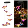 thumbnail image 3 of Symbolizes  Luck LED Wind Chimes Lamp, Easy To Use Solar Wind Chimes Lamp, Night Hanging Lamp Colorful Changing Indoors Outdoors Wedding Party Purple And Yellow,maple-leaf Red, 3 of 8