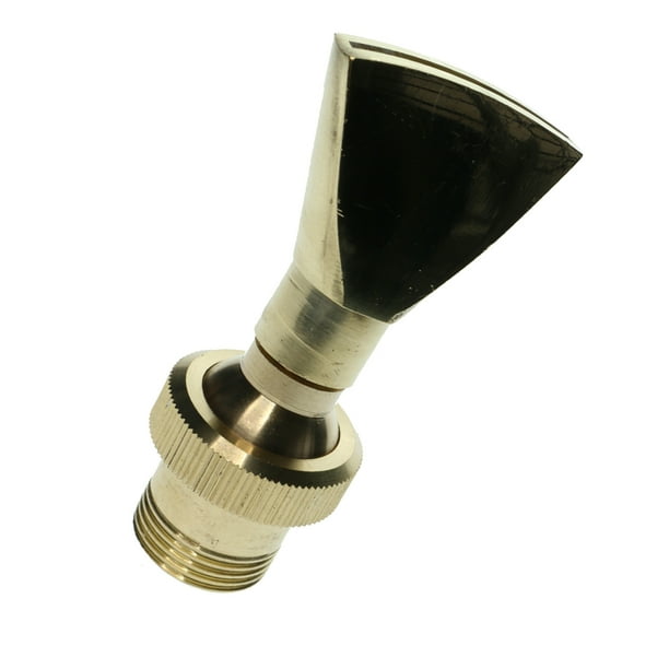 Boquilla rociadora de agua para fuente de jardín en forma de abanico de latón de 1/2" color dorado DN15