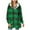 Green, variant on Christmas Women's Plaid Printed Fleece Thick Coats, Button-Down Hooded Sweater with Pockets, Fall Causual Outfits