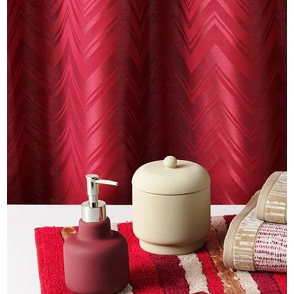 Apt 9 Vermillion Pink Chevron Fabric Shower Curtain